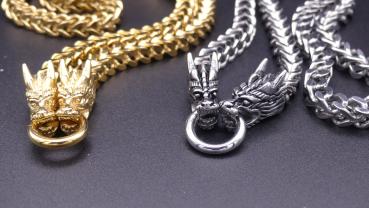 Preview: Kubanische Doppel-Drachenkopf Kette