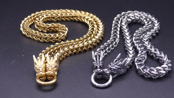 Kubanische Doppel-Drachenkopf Kette